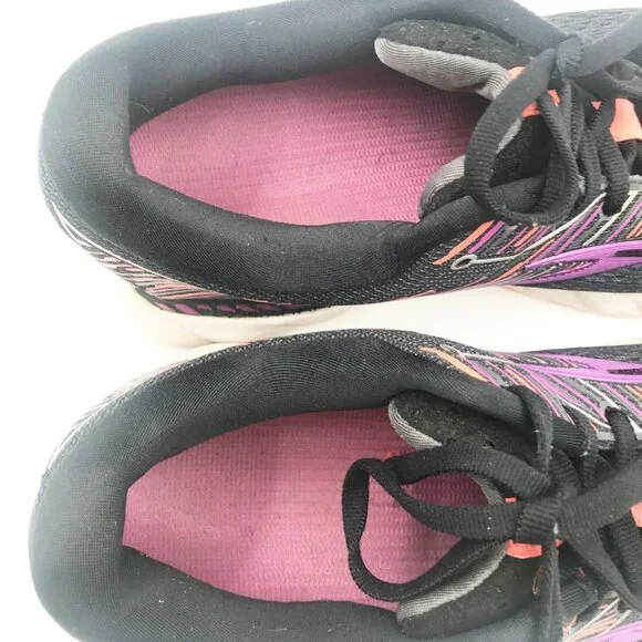 BROOKS Adrenaline 19 Black Purple Athletic Running Sneaker Trainer Shoe Size 9.5 - Picture 6 of 9